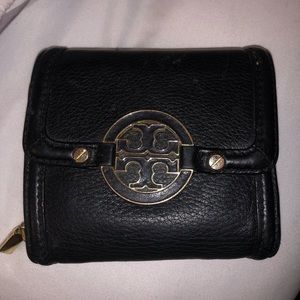 Black Tory Burch square wallet